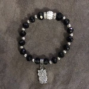 NWOT stackable bracelet with owl charm